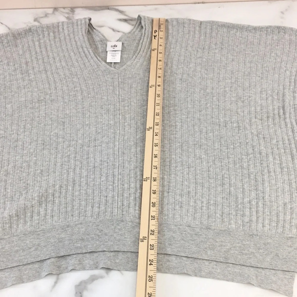 Cabi Sweater Womens XS Gray Watson Oversized Cotton Pullover Dolman Sleeve‎ - Picture 13 of 15
